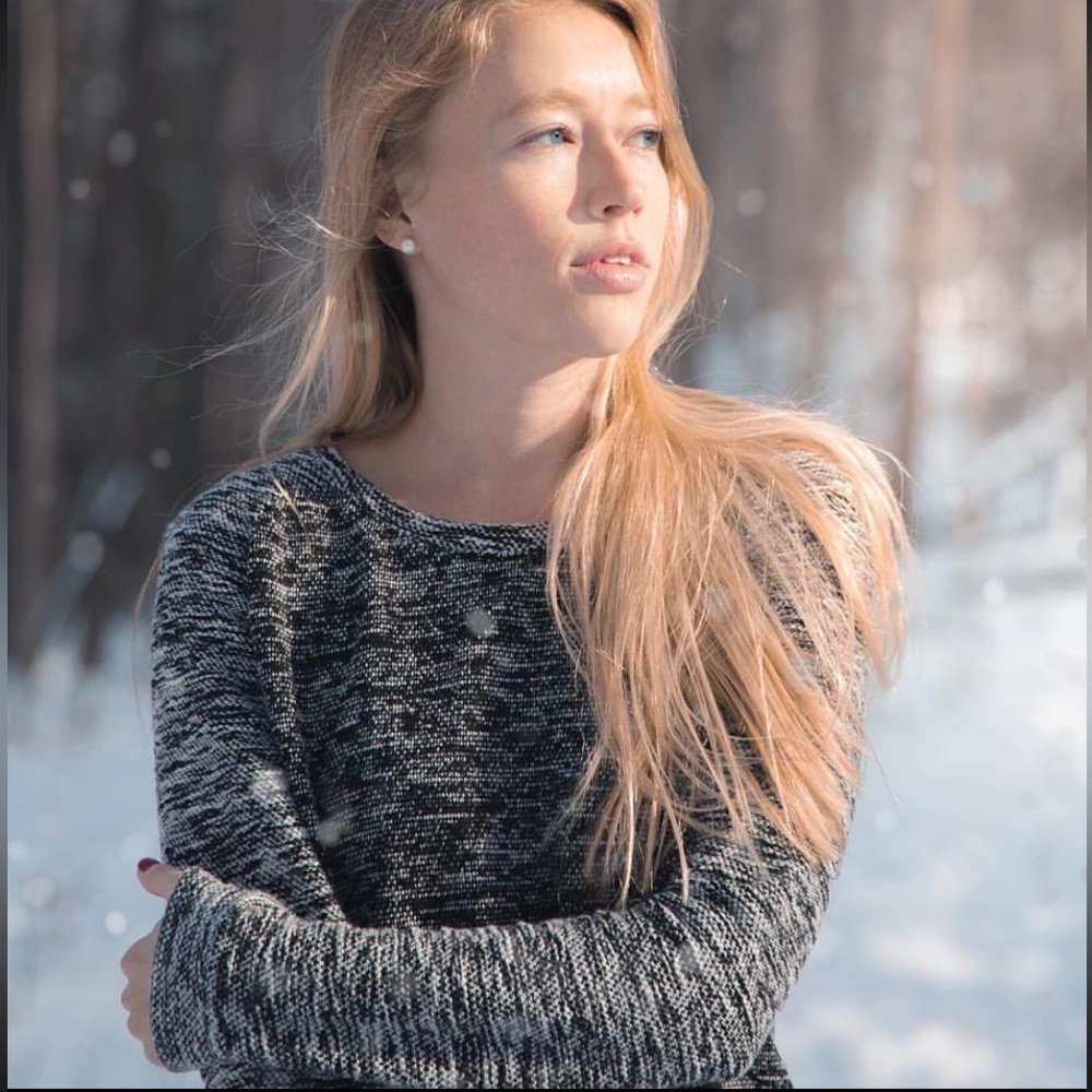 Grey blend long sleeve sweater